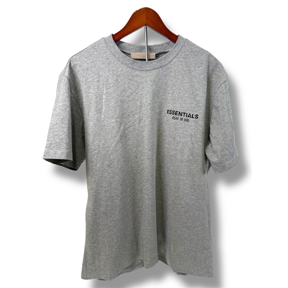 Fear of God Essentials‎ T-Shirt Men's Large Tee Logo Streetwear 100% Cotton Gray